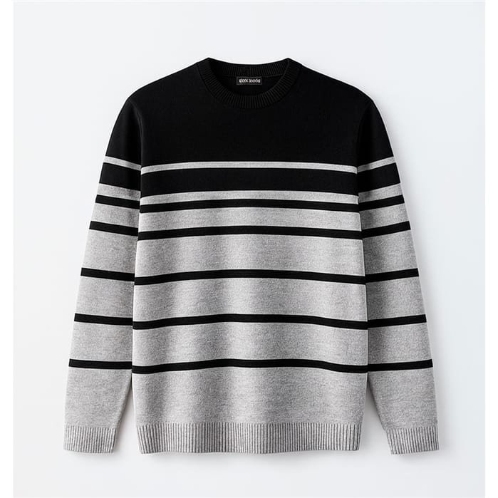 Sweater Escote Redondo Rayado