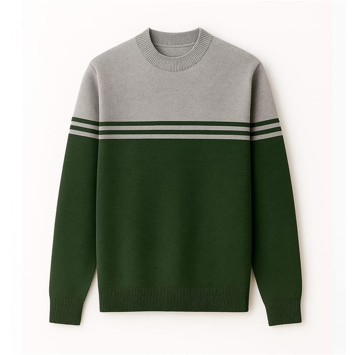 Sweater Escote Redondo Rayado